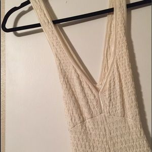 White Halter Maxi Dress